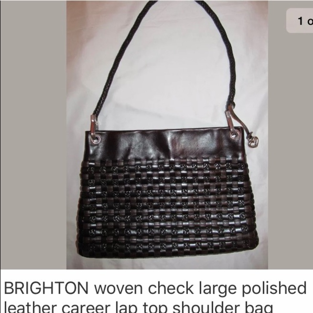 BRIGHTON large woven great for laptop shoulder bag
